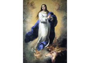 /obraz: Maryja Niepokalanie Poczęta, Immaculata, Bartolomé Esteban Murillo, ok. 1660–1665, olej na płótnie, Muzeum Prado, Madryt/